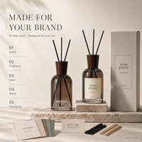 Ensemble diffuseur de parfum en verre personnalisé de 330 ml avec boîte cadeau, OEM ODM, marque privée, parfum d'ambiance, aromathérapie pour marques de luxe