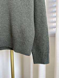 <span class=keywords><strong>Pull</strong></span> en cachemire épais à col rond LP Nan Friend, petit modèle, vert, avec broderie crochet, style coréen, pour l'hiver - Product Image 4