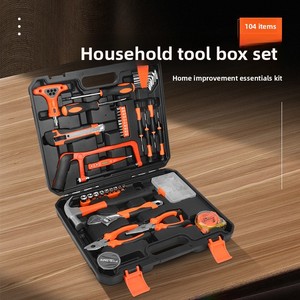 Ensemble d'outils professionnels pour la maison de 104 pièces, kit d'outils à main essentiels avec coffret de rangement robuste pour les réparations quotidiennes à la maison et les situations d'urgence - Product Image 3