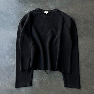 Custom Knit Thermal Dtg Print T-<b>Shirts</b> Cropped High Quality <b>Waffle</b> Knit Long Sleeve <b>Shirt</b> Blank Cropped <b>Waffle</b> Knit Long Sleeve - Product Image 2