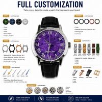 Reloj de Vestir Mecánico Automático con Esfera Personalizada OEM, Movimiento Miyota 9039, Esfera de Piedra Natural, Charoita, Mica, Jadeíta, Mármol
