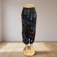 Pantalon Harem Décontracté d'Été pour Femme, Exportateur Indien, Tissu Respirant Écologique, Volants, Jambes Larges, Taille Mi-Haute, Cordon de Serrage Élastique