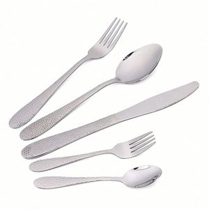 Ensemble de couverts de luxe en acier inoxydable plaqué argent/or, design œuf, 5 pièces - Product Image 1