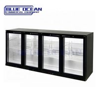 Mini réfrigérateur congélateur noir avec comptoir vitrine en verre refroidissement par air pour maison publique pour bureau d'étude ou mini-bar