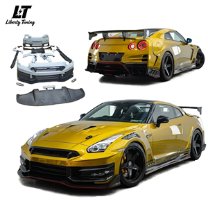 ชุดแต่งสไตล์ <span class=keywords><strong>Top</strong></span> <span class=keywords><strong>Secret</strong></span> สำหรับ <span class=keywords><strong>Nissan</strong></span> <span class=keywords><strong>GTR</strong></span> 2008-2020 <span class=keywords><strong>R35</strong></span> Facelift ถึงปี 2026 รุ่น Skyline พร้อมไฟหน้า LED และสปอยเลอร์กันชนคาร์บอนไฟเบอร์ - Product Image 1