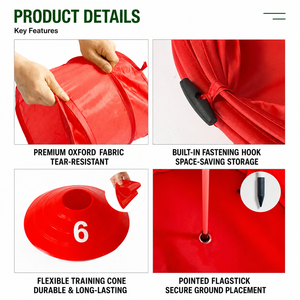 <span class=keywords><strong>Jeu</strong></span> de <span class=keywords><strong>golf</strong></span> en seau 6 trous, kit d'entraînement de chipping pour jardin, jeux de plein air portables pour adultes et enfants, vente en gros OEM - Product Image 4