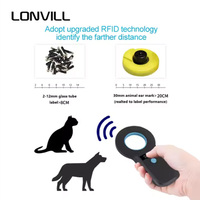 LONVILL Portable Animal Microchip Rfid Reader a la venta, precio de lector de código de barras de Venta caliente con BT
