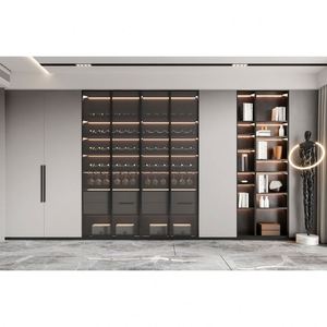 High Quality Metal Side Board Cabinet Cupboard Storage Cabinet <b>Glass</b> Display Cabinet for Dining Room - Product Image 5