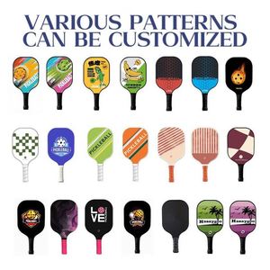Raquette de pickleball en fibre de verre avec logo personnalisé et surface en fibre de carbone, ensemble de 2 raquettes, 4 balles, 1 sac - Product Image 4
