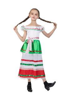 Halloween Costumes for Girls <strong>Mexican</strong> Party <strong>Dresses</strong> Role-Playing Costumes Stage Performance Attire Polyester Material - Product Image 4
