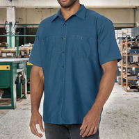 Vêtement de travail à manches courtes en coton 100% coupe-vent certifié CE Beyor MWS-0015 pour hommes, personnalisable, boutonné, noir, en soie, vente en gros