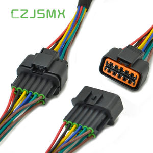 Conector de Precisão CZJSMX à Prova d'Água IP67 TE MQS para Chicote de Fios 12V 16AWG com Núcleo de Cobre Puro, Conforme RoHS - Product Image 1
