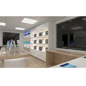 การออกแบบตกแต่งภายในร้านคอมพิวเตอร์ที่เรียบง่าย ทันสมัย ตกแต่งร้านคอมพิวเตอร์อย่างมีสไตล์ พร้อมเฟอร์นิเจอร์โชว์สินค้าและของตกแต่งสำหรับร้านค้า - Product Image 1