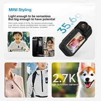 Mini Cámara Corporal, Cámara de Bolsillo Portátil S70 Tipo Thumb, Cámara de Acción 64GB, Videocámara 4k, Cámara Deportiva Impermeable 4k con Tarjeta TF CN;GUA