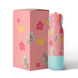 Portable Double Wall Insulated Stainless Steel Tumbler Flower Printed Vacuum Cup for Hot Water Customizable Logo - Product Image 4