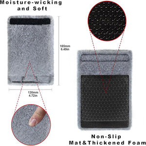 Xiaoxi Plush Armrest <b>Pads</b> For Walkers Grey Thickened Sponge Non Slip Grip Covers <b>Walking</b> Aid Accessories - Product Image 3