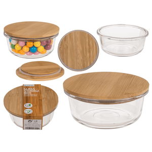 Boîte de rangement en verre, pour 410 ml, env. 14x14 cm, - Product Image 1