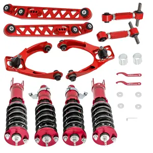 Conjunto de braço ajustável para honda civic, suporte de choque de coilover + braço de controle de câmara para honda civic 1996-2000