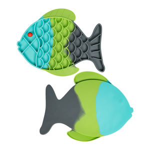 Hersteller Großhandel Silikon Slow Feeder Pad Hund lecken Matte Fisch Delphin Design - Product Image 4