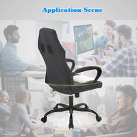 Fauteuil de jeu d'ordinateur personnalisé chaise de jeu réglable en cuir noir style course pour joueur mobilier de bureau