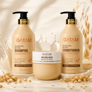 Champú, Acondicionador y Mascarilla Capilar de Leche de Avena para Hidratación Diaria, Set de 3 Piezas, Hidratación Suave para Cuero Cabelludo Sensible, Sin Sulfatos, Venta al Por Mayor OEM - Product Image 1