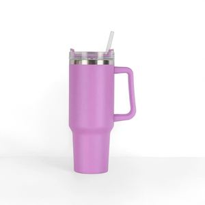 2024 New Design Adventure Outdoor Vacuum Metal Cup Stainless Steel Travel Mug 40oz Tumbler <b>with</b> <b>Straw</b> and Handle - Product Image 2