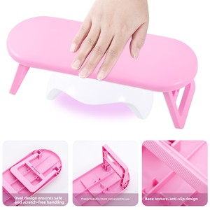 Almohada de mano plegable transfronteriza para manicura rusa, reposabrazos para lámpara de uñas, herramienta de belleza, cojín de plástico para uso en salón, venta al por mayor - Product Image 3
