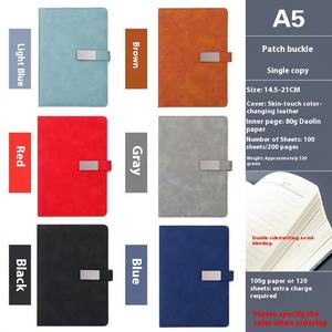 Taccuino all'ingrosso Logo stampabile personalizzato in morbida pelle A3 con copertina rigida per riunioni d'affari da cucire con filo spessito - Product Image 6