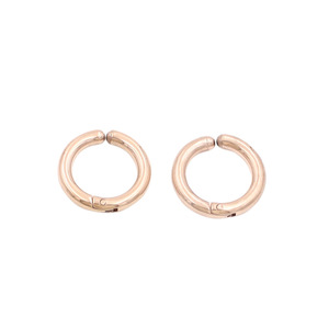 Fashionable Round Wire Clip On Earrings Unisex Titanium Steel Geometric Design For Non-Pierced Ears - Product Image 3