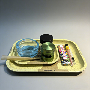 Multi-color Smoking Set <b>Rolling</b> Paper with Filter Tips Zinc Alloy Grinder Metal Tray Gift <b>Box</b> Smoking Accessories - Product Image 1