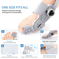 Attelle d'oignon orthopédique réglable Hallux Valgus Redresseur d'orteil Orthèse de pied Soulagement de la douleur Correcteur d'oignon