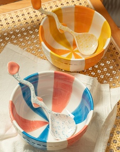 Belle <span class=keywords><strong>cuillère</strong></span> <span class=keywords><strong>à</strong></span> <span class=keywords><strong>café</strong></span> mignonne, cuillères <span class=keywords><strong>en</strong></span> céramique <span class=keywords><strong>à</strong></span> soupe de crème glacée <span class=keywords><strong>à</strong></span> poignée irrégulière, vaisselle mignonne pour les enfants - Product Image 5