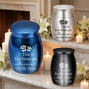 Urna <span class=keywords><strong>Funeraria</strong></span> de Aleación de Zinc Personalizada de Alta Calidad, Mini Urna para Cenizas de Mascotas, Recuerdo Funerario para Perros y Gatos - Product Image 1