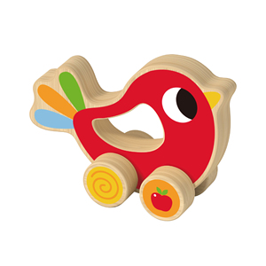 Jouets éducatifs Montessori en <span class=keywords><strong>bois</strong></span> pour enfants créatifs, animaux, jeu de correspondance de formes, puzzle de traînage d'oiseaux - Product Image 2