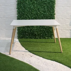 Commercio all'ingrosso Fast Food caffetteria <span class=keywords><strong>30x30</strong></span> quadrati bianco lucido finto marmo in legno tavoli da ristorante bar tavolo da pranzo - Product Image 4