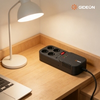 Régulateur de tension automatique 2KVA en gros, multiprise 1200W avec ports USB et 4 prises CA allemandes pour la maison et le bureau