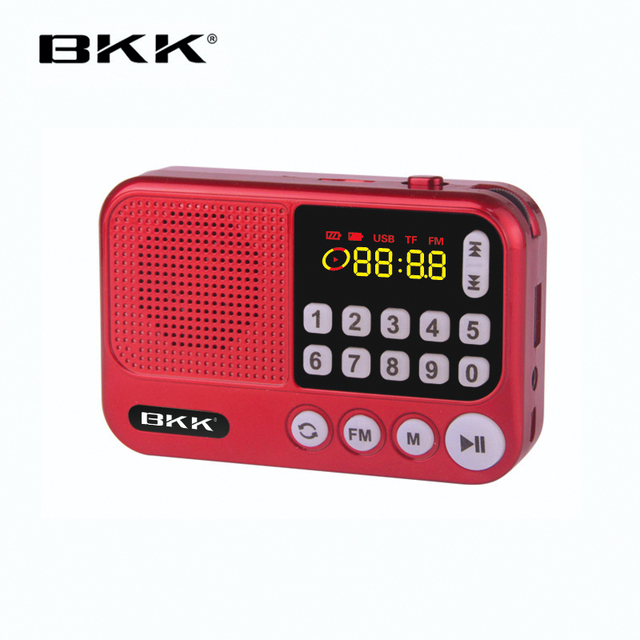 Manufacture Wholesale Portable Mini Pocket FM Radio with Rechargeable Battery AUX USB & SD Card Functions (S99)