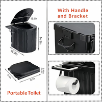 Toilette pliante portable imperméable de 25 L pour les aventures en plein air - Randonnée, escalade, camping, usage occasionnel et touristique, toutes saisons