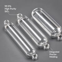 Barquette en verre de quartz de laboratoire haute pureté, résistante à la chaleur 1100°C ° Support de plaquettes en quartz transparent pour la recherche en semi-conducteurs OEM ODM