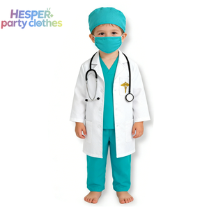 Uniformes Quirúrgicos para Niños HESPER al por Mayor, Disfraz Profesional de Médico de Poliéster Ecológico para Halloween, Día de las Profesiones - Product Image 3