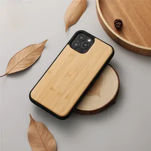 Wholesale Shockproof TPU Back Cover Case Genuine Wood Phone Case Natural Wooden Mobile Phone Case For IPhone 11/12/13/14