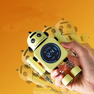Reloj <span class=keywords><strong>despertador</strong></span> electrónico con robot Sunrise para estudiantes, reloj de escritorio inteligente para dormitorio de niños y <span class=keywords><strong>niñas</strong></span>, nuevo - Product Image 2