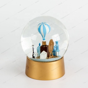 Bouteille d'huile essentielle de marque de luxe, flacon marron, château, montgolfière, grande roue, 100 mm, promotion <span class=keywords><strong>du</strong></span> Nouvel An, cadeau globe à neige - Product Image 4