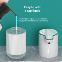 Distributeur de savon mousse automatique à capteur, 360 ml, ABS blanc/noir, pour comptoir, écologique, moderne, hôtel, cuisine, salle de bain, intelligent