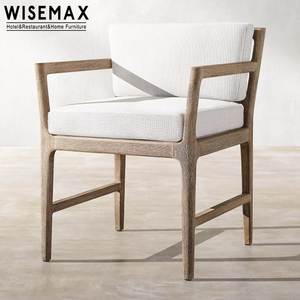 MUEBLES WISEMAX Muebles de Exterior Modernos, Silla de Bar de Madera Hecha a Mano, Taburete Alto <span class=keywords><strong>y</strong></span> Juego de Mesa, Silla de Comedor con Reposabrazos para Patio - Product Image 1