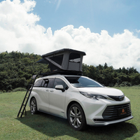 Tente de toit de voiture ADA OVERLAND Z-Type, grande capacité, imperméable, pour 2-3 personnes, coque rigide en aluminium, avec tapis anti-humidité