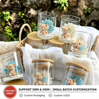 Bougie parfumée Little Daisy en forme d'ours, cadeau d'anniversaire, souvenir, bougie en pot, vente en gros, décoration d'intérieur, ornement floral