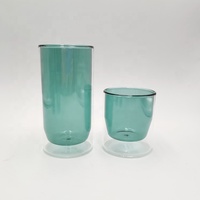 Verre à haute teneur en borosilicate résistant à la chaleur teinté couleur double paroi tasse à café verre à eau chaude