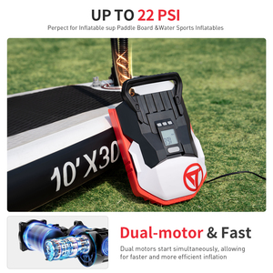 Gicle kép giai đoạn thân thiện với môi ABS vật liệu không khí tự động tắt đứng <span class=keywords><strong>sup</strong></span> lướt ván chèo thổi phồng xì hơi xe sử dụng 12V 22psi - Product Image 2