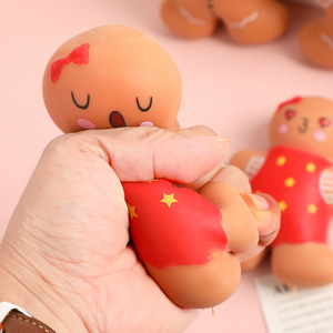 Christmas Gingerbread Man Slow Rebound <b>Squishy</b> Toy Holiday Party Mini Gift Fidget Toy Wholesale Ready Stock - Product Image 2